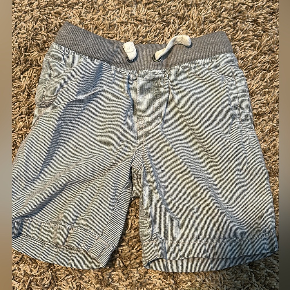 Cat & Jack Blue and White Striped Kids Shorts